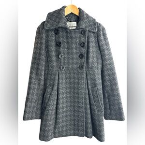Guess Charcoal Double-Breasted Pea Coat